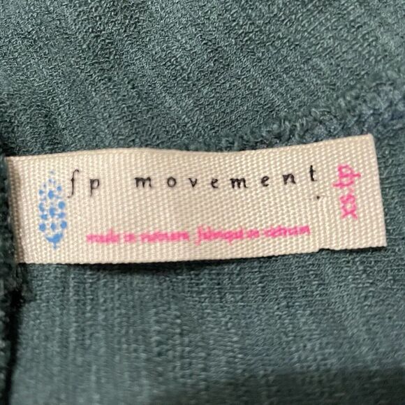 Free People Movement Ziggy Leggings Size XS Green Zippered Pockets OB115… - Picture 6 of 9